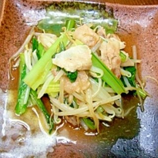 豚バラ肉の脂を使ってソティ